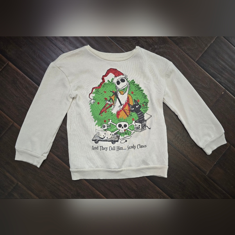 Disney Nightmare Before Christmas Girls Long Sleeve Pullover Sweater Medium - Picture 10 of 11
